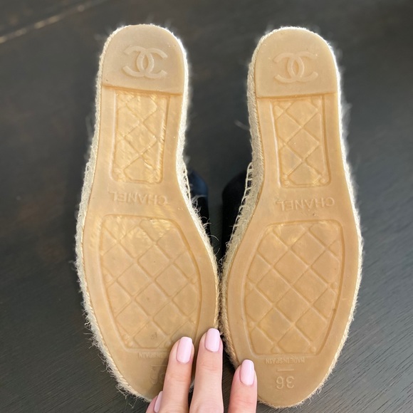 Chanel espadrilles 36 mules style black authentic - Picture 2 of 5